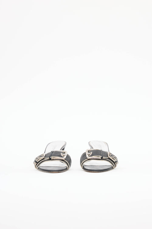 Dolce & GabbanaLeather Buckle Mule