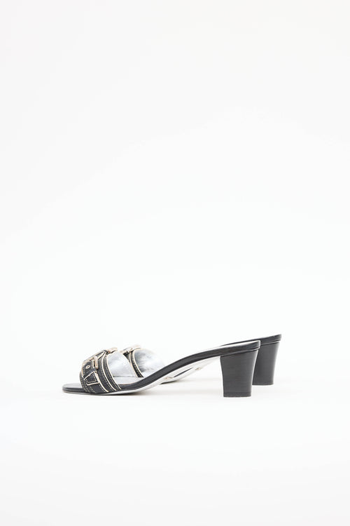 Dolce & GabbanaLeather Buckle Mule