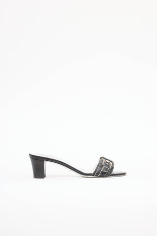 Dolce & GabbanaLeather Buckle Mule