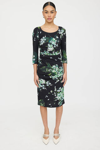 Dolce & Gabbana Floral Ruched Dress
