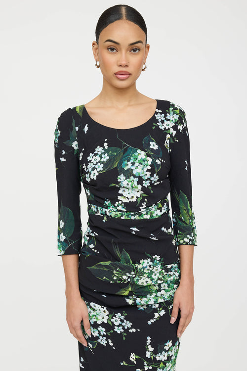 Dolce & Gabbana Floral Ruched Dress