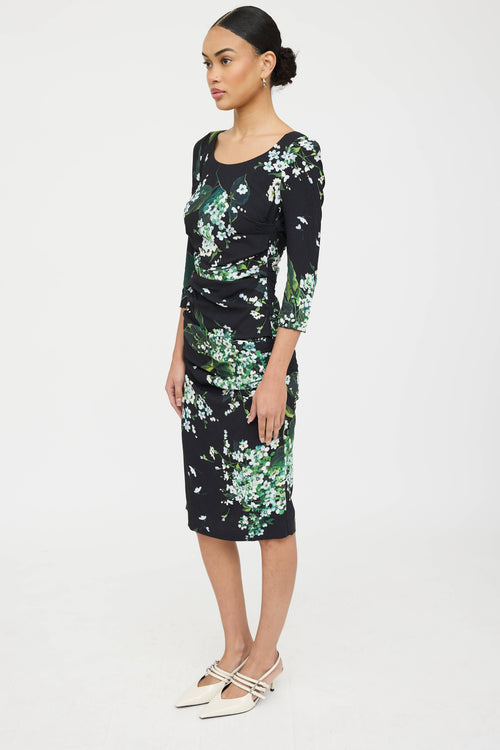 Dolce & Gabbana Floral Ruched Dress
