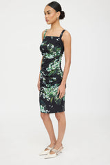 Dolce & Gabbana Floral Ruched Sleeveless Dress