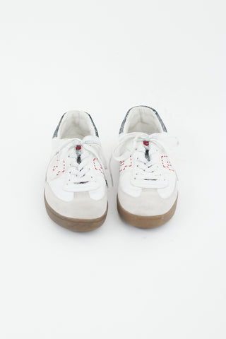 Damir Doma X Lotto White & Multicolour Leather Low Sneaker