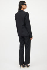 Dolce & GabbanaBlack Wool Two Piece Suit
