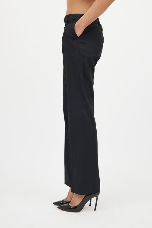 Dolce & GabbanaBlack Wool Two Piece Suit