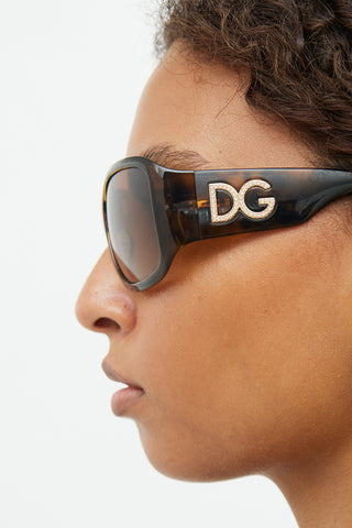 Dolce & Gabbana Tortoiseshell Oversized DG6038-B Sunglasses