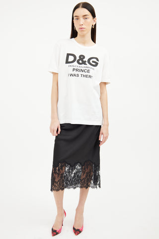  Dolce & Gabbana White Short Sleeve Graphic T-shirt