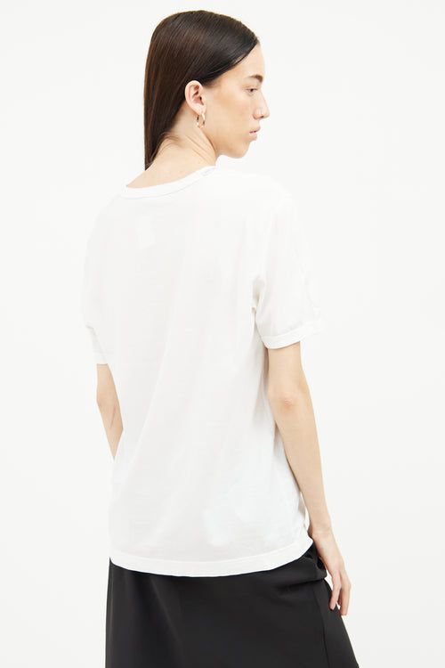  Dolce & Gabbana White Short Sleeve Graphic T-shirt
