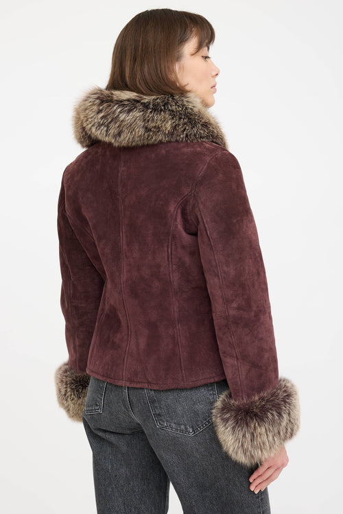 VSP Archive Fur Trim Suede Jacket