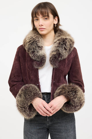 VSP Archive Fur Trim Suede Jacket