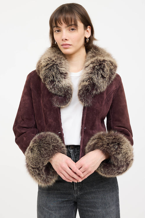 VSP Archive Fur Trim Suede Jacket