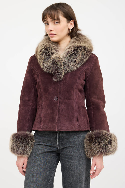 VSP Archive Fur Trim Suede Jacket