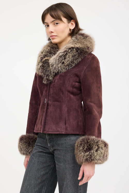 VSP Archive Fur Trim Suede Jacket
