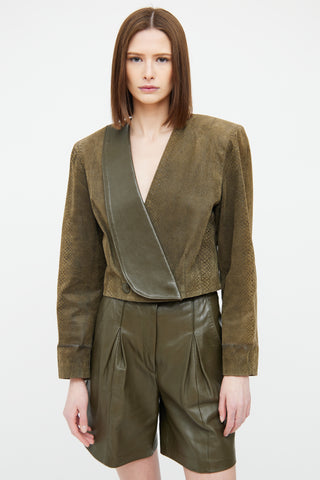 VSP Archive Green Suede & Leather Co-Ord Set