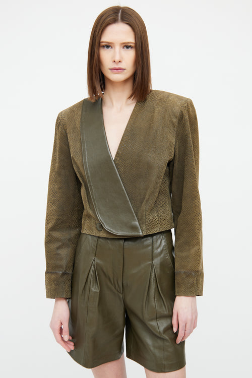 VSP Archive Green Suede & Leather Co-Ord Set