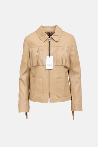 VSP Archive Fringe Zip Leather Jacket