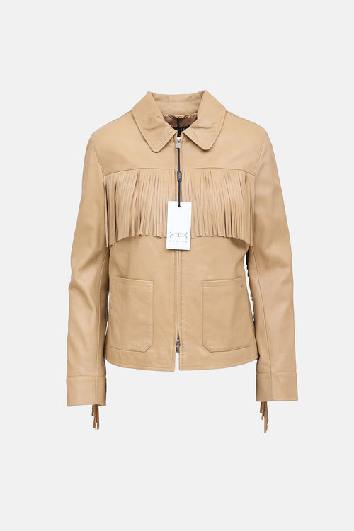 VSP Archive Fringe Zip Leather Jacket