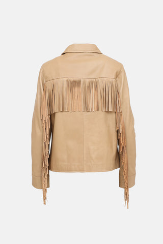 VSP Archive Fringe Zip Leather Jacket