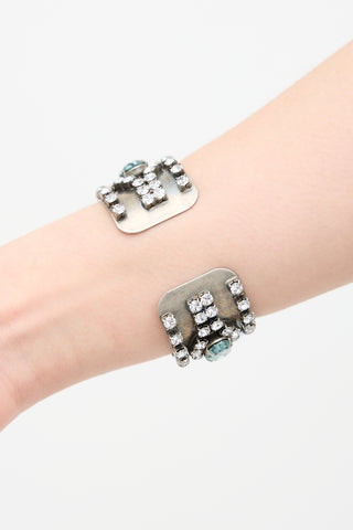 Dannijo Crystal Wide Cuff Bracelet