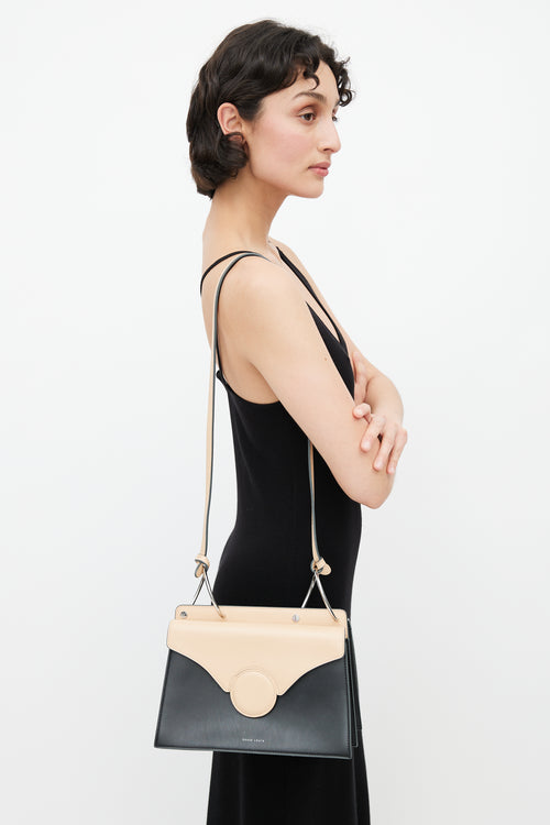 Danse Lente Black & Beige Leather Phoebe Bag