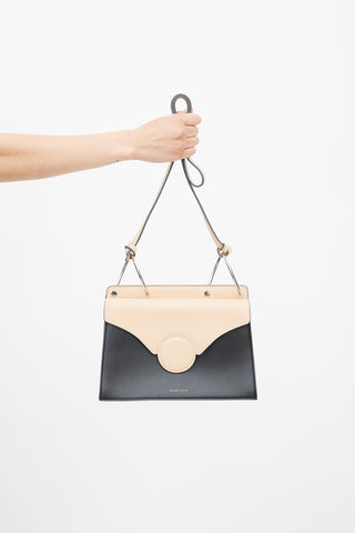 Danse Lente Black & Beige Leather Phoebe Bag