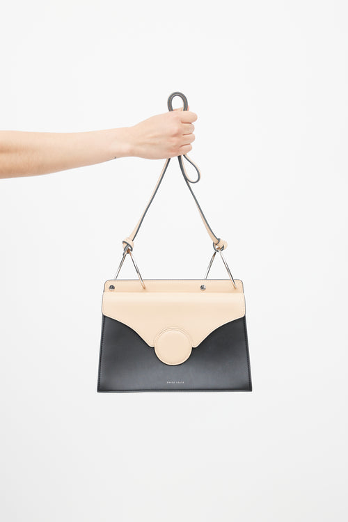 Danse Lente Black & Beige Leather Phoebe Bag