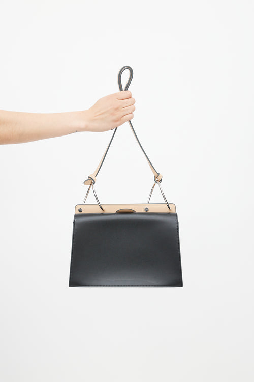 Danse Lente Black & Beige Leather Phoebe Bag