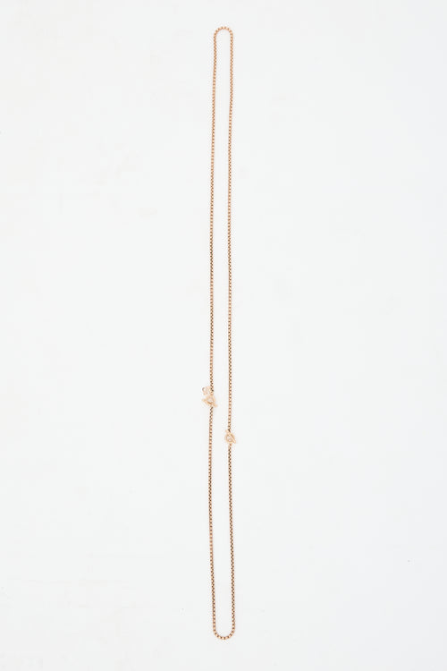 David Yurman 14K Gold Box Chain Necklace Set