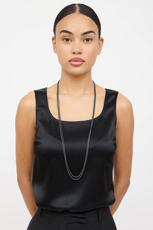 David Yurman Sterling Silver Box Chain Necklace