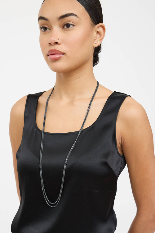 David Yurman Sterling Silver Box Chain Necklace