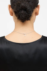 David Yurman Sterling Silver Diamond Starburst Station Necklace
