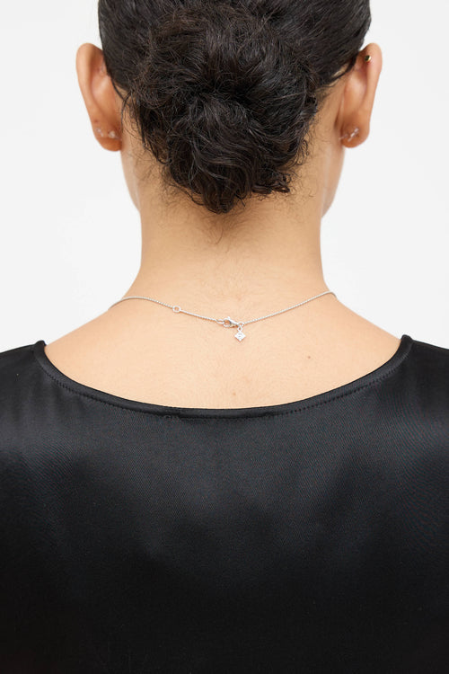 David Yurman Sterling Silver Diamond Starburst Station Necklace