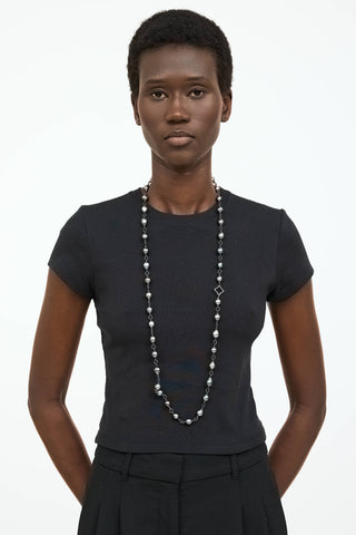 David YurmanSterling Silver Diamond Pearl Necklace