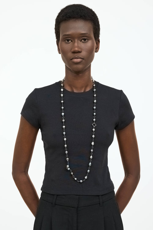 David YurmanSterling Silver Diamond Pearl Necklace