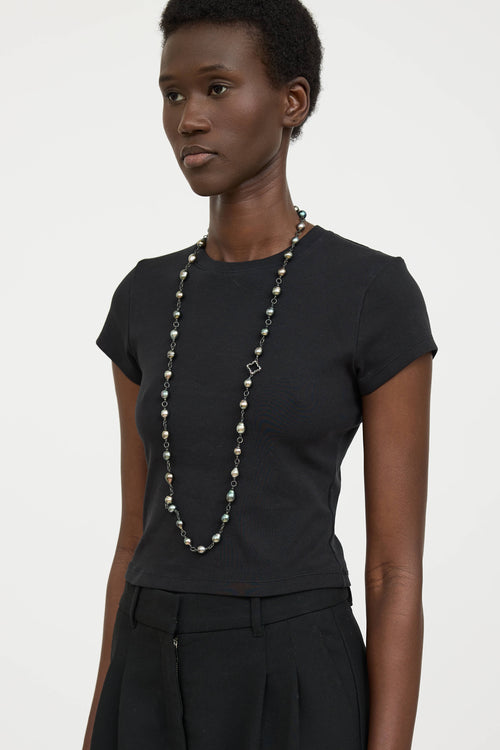 David YurmanSterling Silver Diamond Pearl Necklace