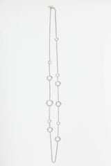 David Yurman Sterling Silver Pearl Infinity Station Necklace