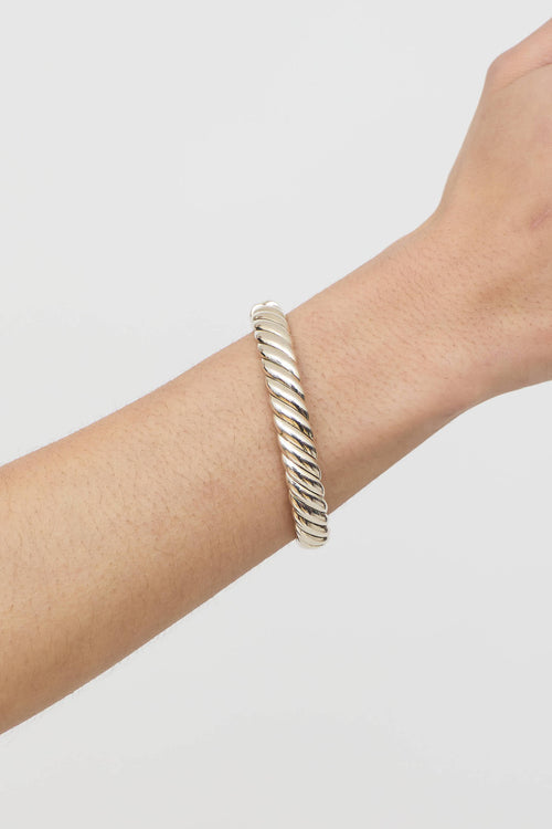 David Yurman Sterling Silver Sculpted Cable Bangle
