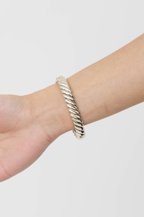 David Yurman Sterling Silver Sculpted Cable Bangle