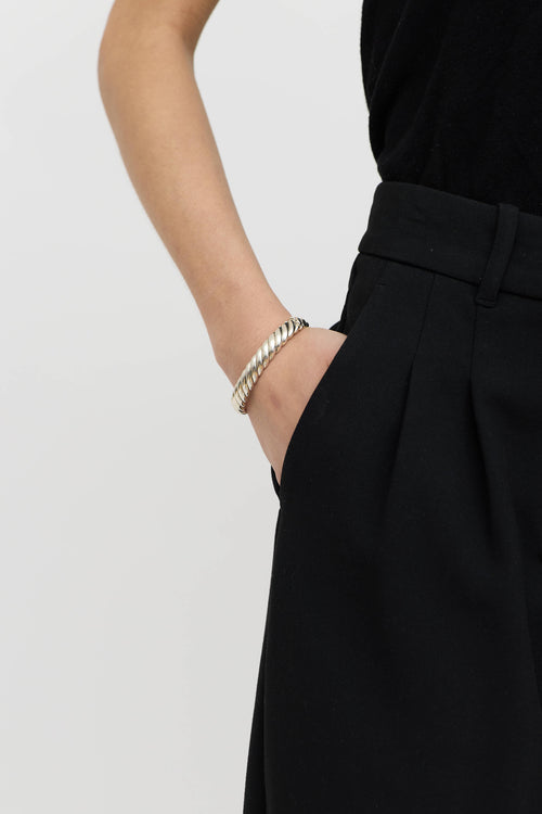 David Yurman Sterling Silver Sculpted Cable Bangle