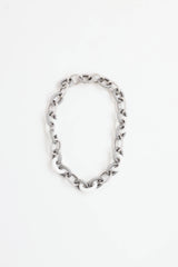 David Yurman Sterling Silver Ceramic Oval Link Necklace