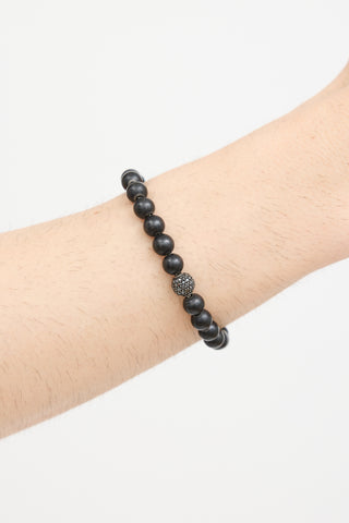 David Yurman Pavé Black Diamond Spiritual Beads Bracelet