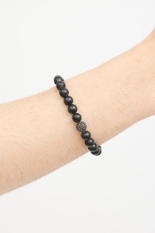 David Yurman Pavé Black Diamond Spiritual Beads Bracelet