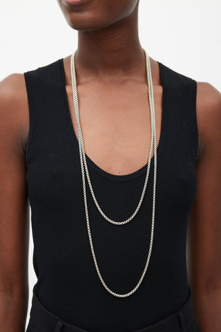 David Yurman Silver Box Chain Necklace
