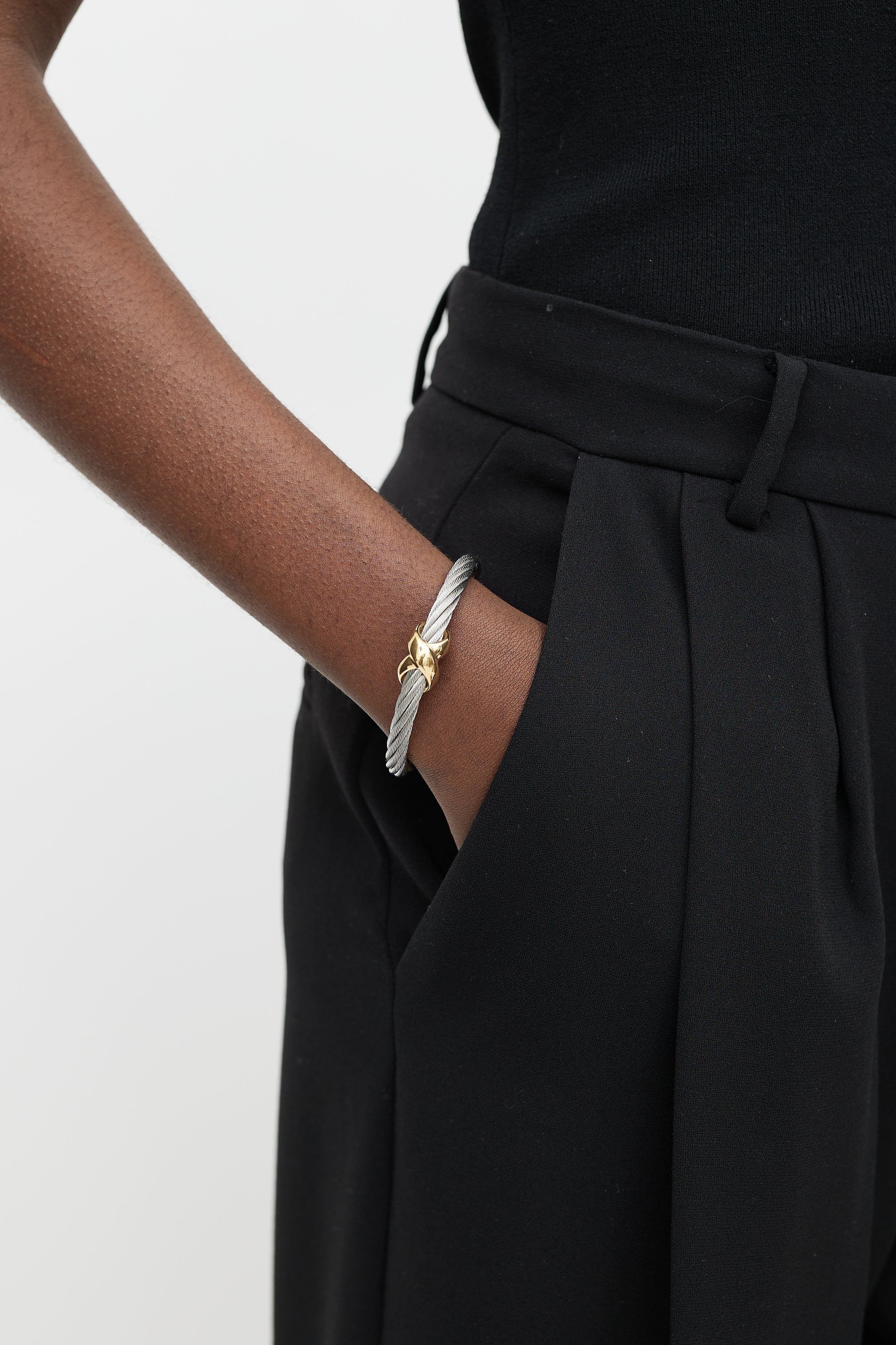 David Yurman Cable Bracelet with Black Onyx and Diamonds, 7mm | REEDS  Jewelers