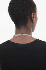 David Yurman Sterling Silver Box Long Chain Necklace
