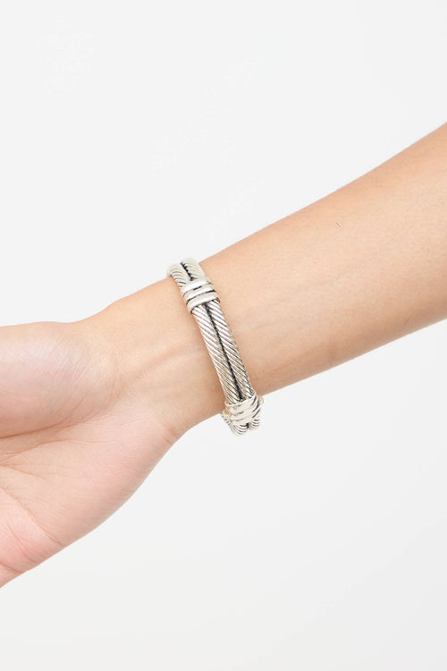 David Yurman Sterling Silver & 18K Yellow Gold Cable Watch