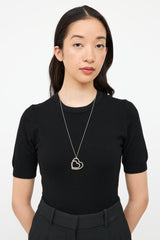 David Yurman Sterling Silver & 18K Gold Continuance Heart Necklace