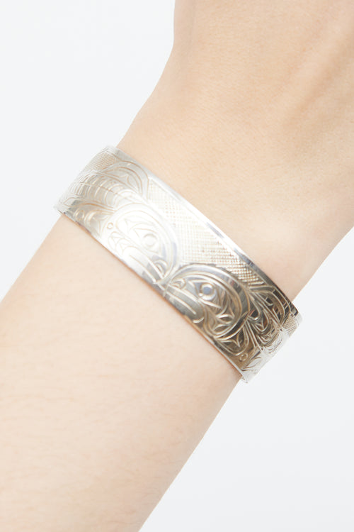 Sterling Silver Engraved Cuff