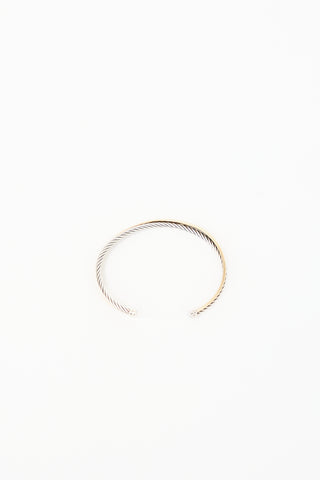 David Yurman 18k Gold & Sterling Silver Crossover Bracelet